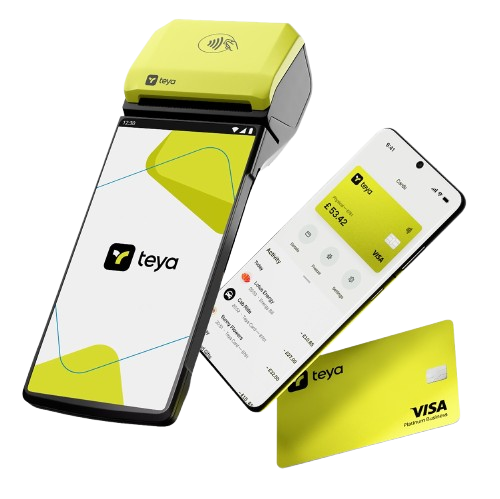 Teya Payment Terminal & Cards Mockup